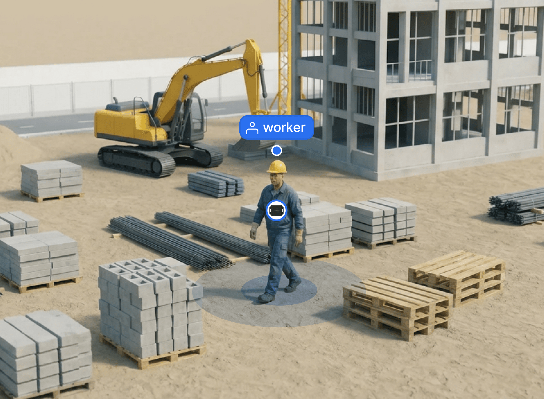 作業者位置リアルタイム追跡