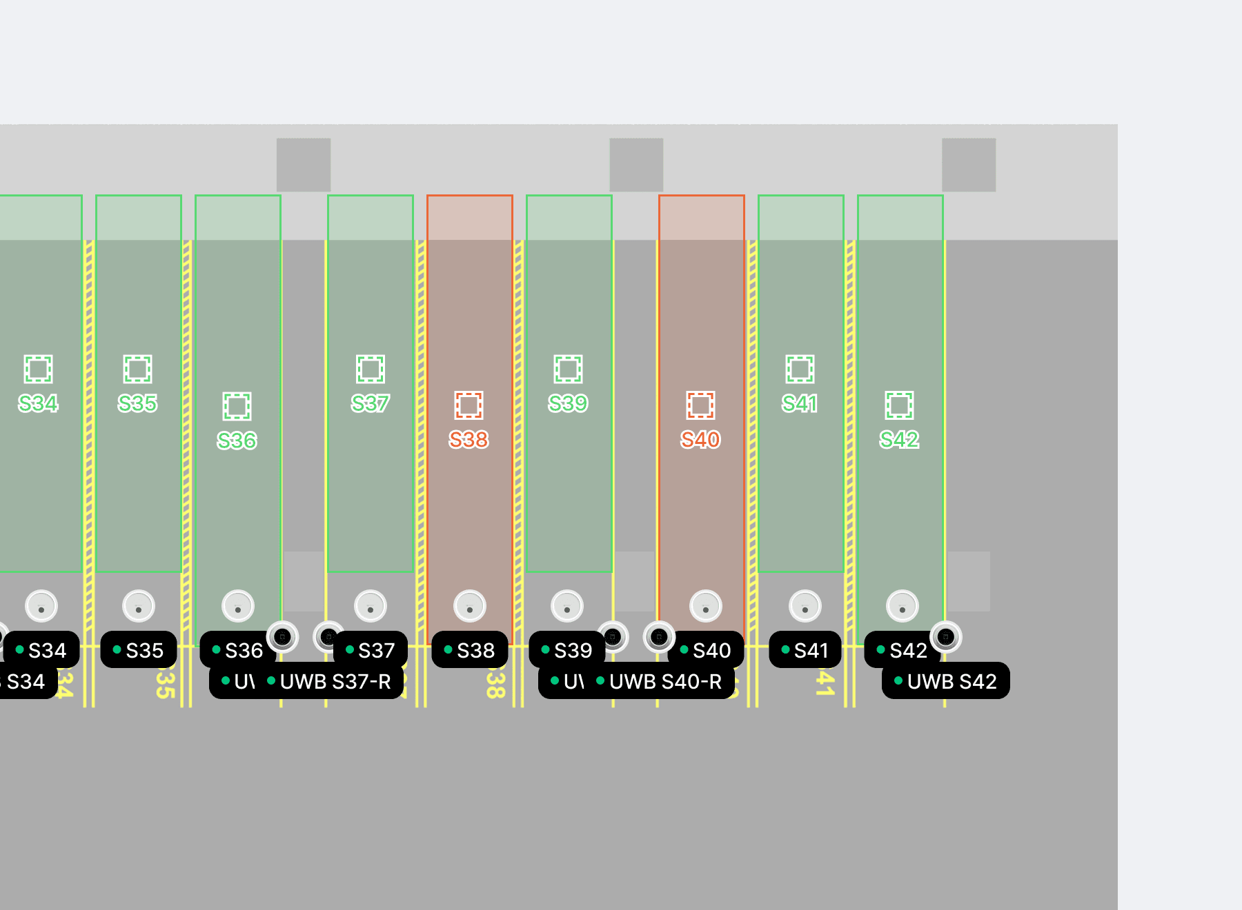 駐車可能エリアのリアルタイム表示
