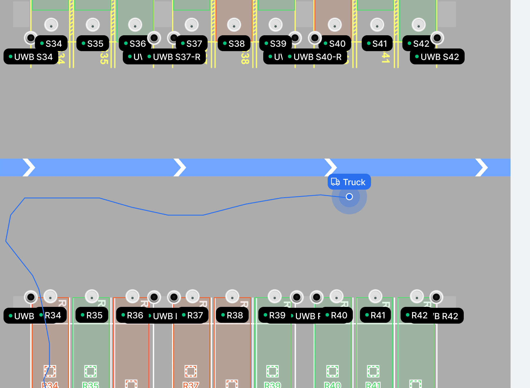 経路重複防止のための動線可視化