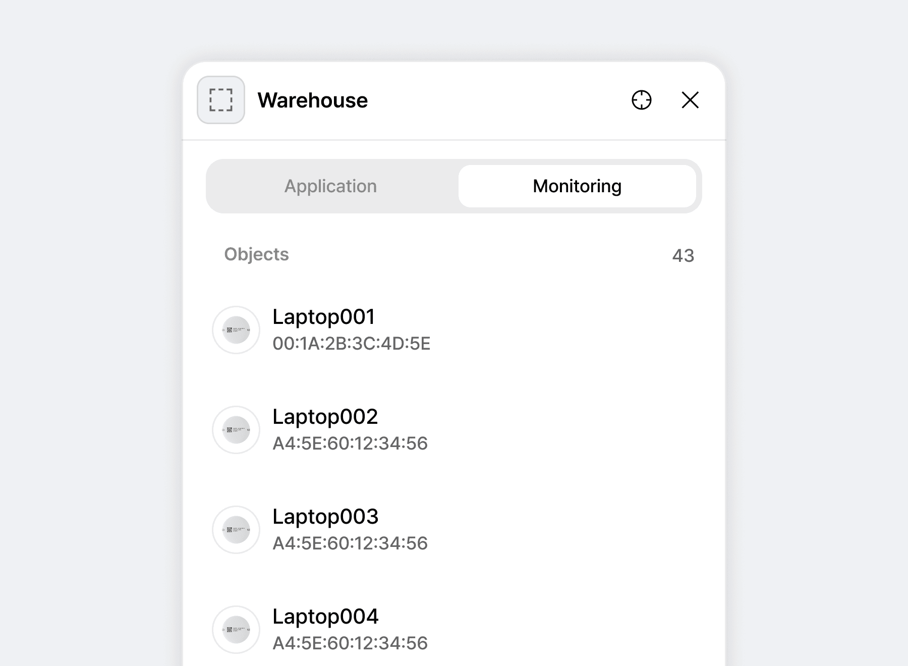 社内外資産の在庫リアルタイム確認