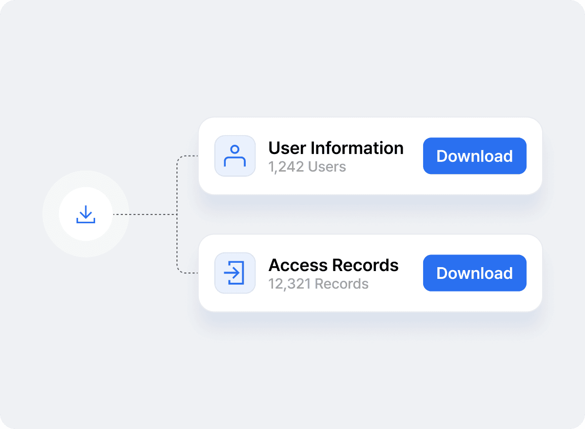 출입 기록 & 데이터 다운로드