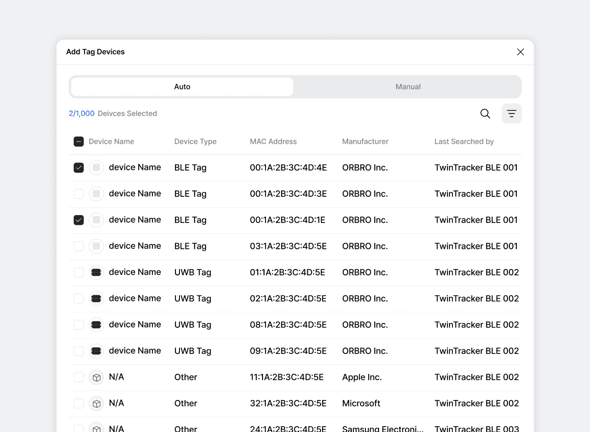 Đăng ký hàng loạt thiết bị thẻ