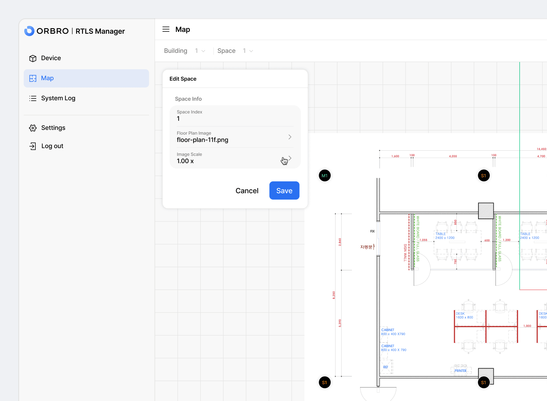 空間設定とマップ準備