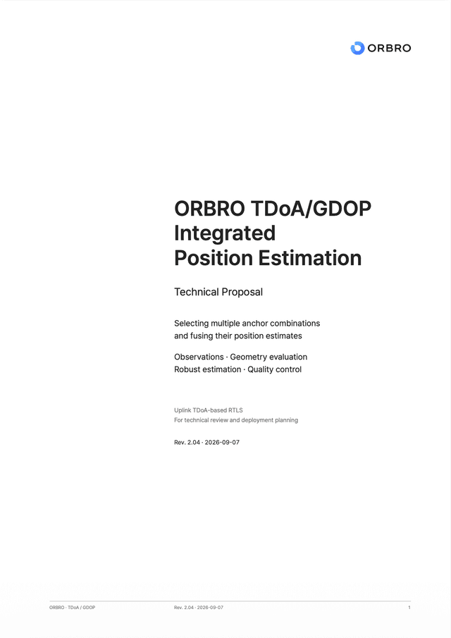 ORBRO TDoA/GDOP Integrated Position Estimation (EN)