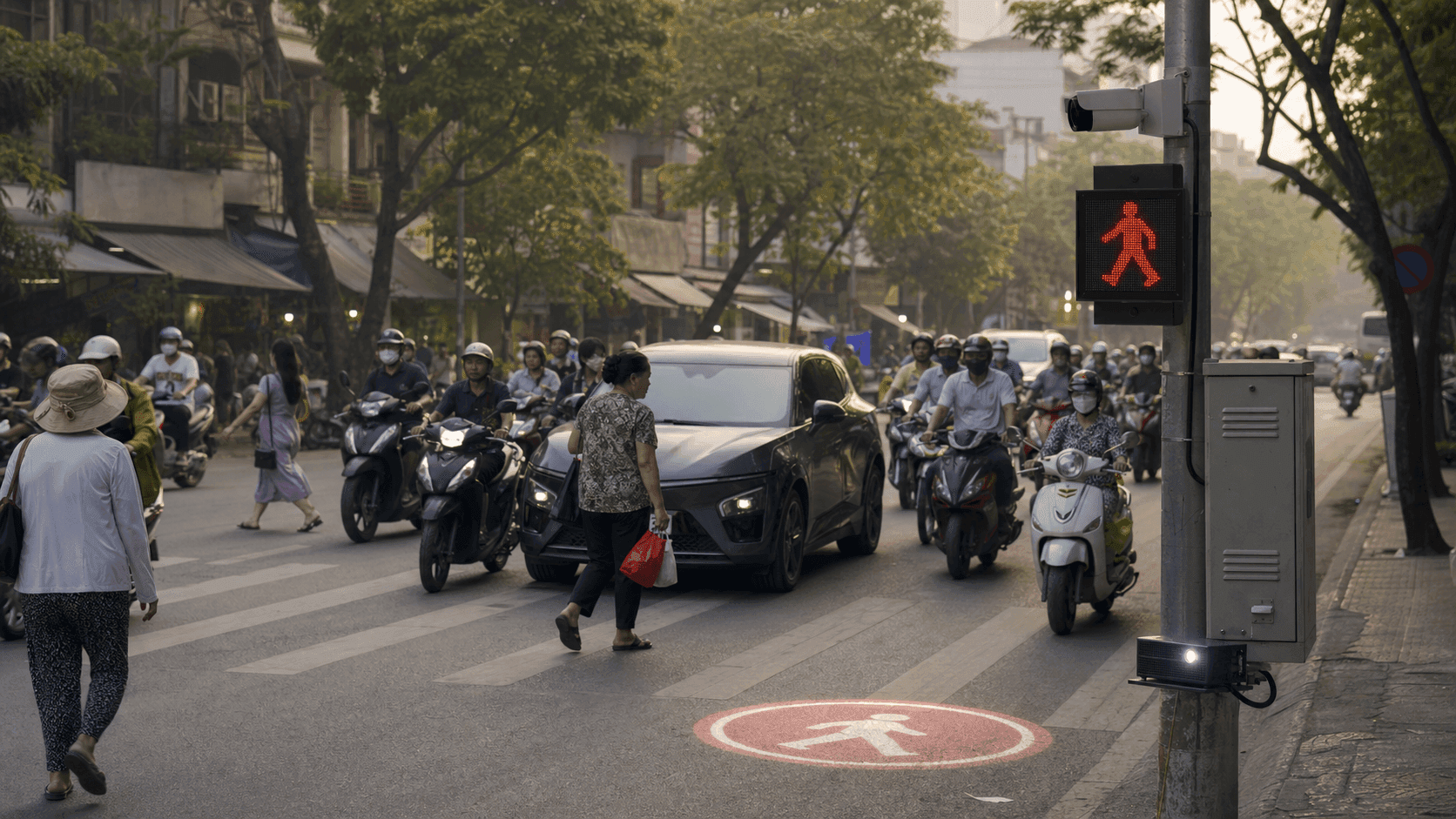 Biết trước cả khi nhìn thấy xe — AI bảo vệ người đi bộ tại nút giao