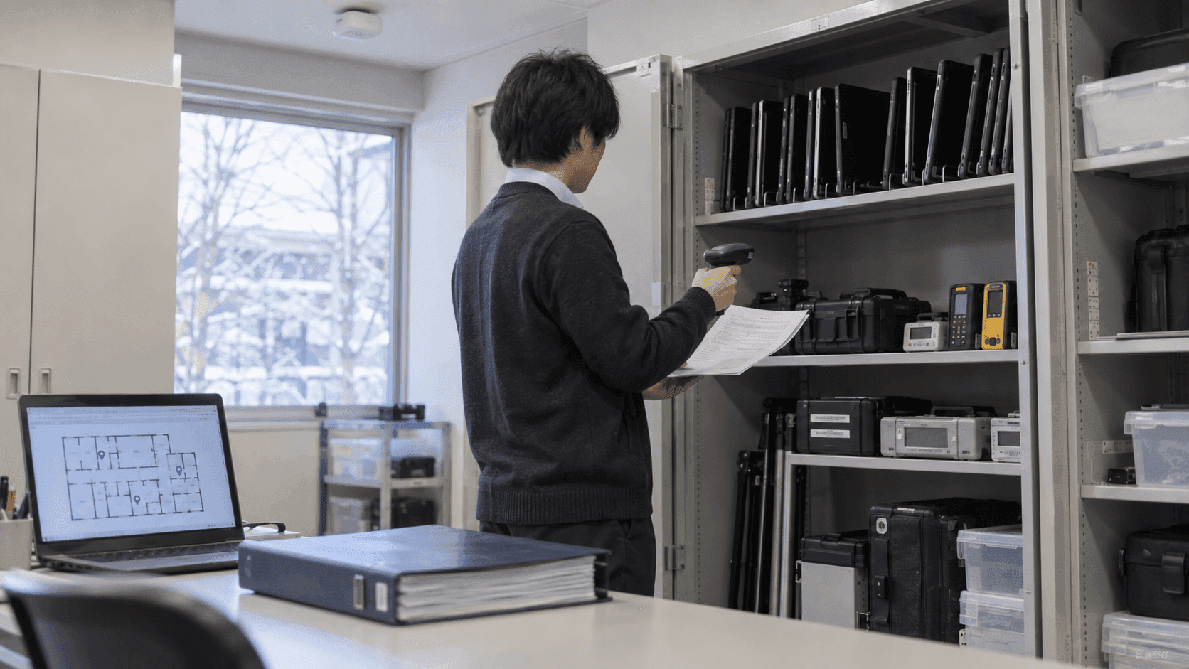 固定資産の棚卸、台帳全体ではなく未検知リストから探す方法