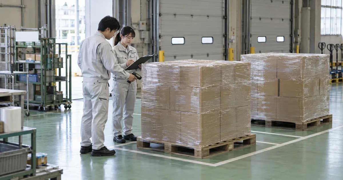 出荷エリアのパレット、本当に今回の注文の荷物でしょうか