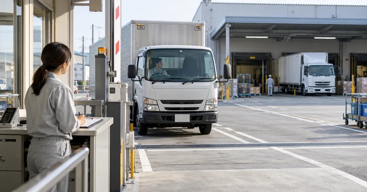 トラックは入場済み。積込みはいつ始まったのでしょうか