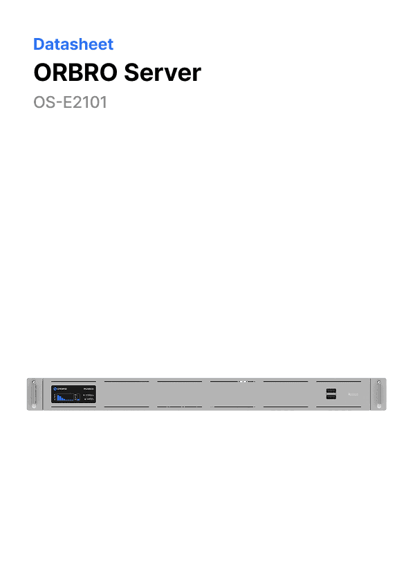 ORBRO Server 데이터시트
