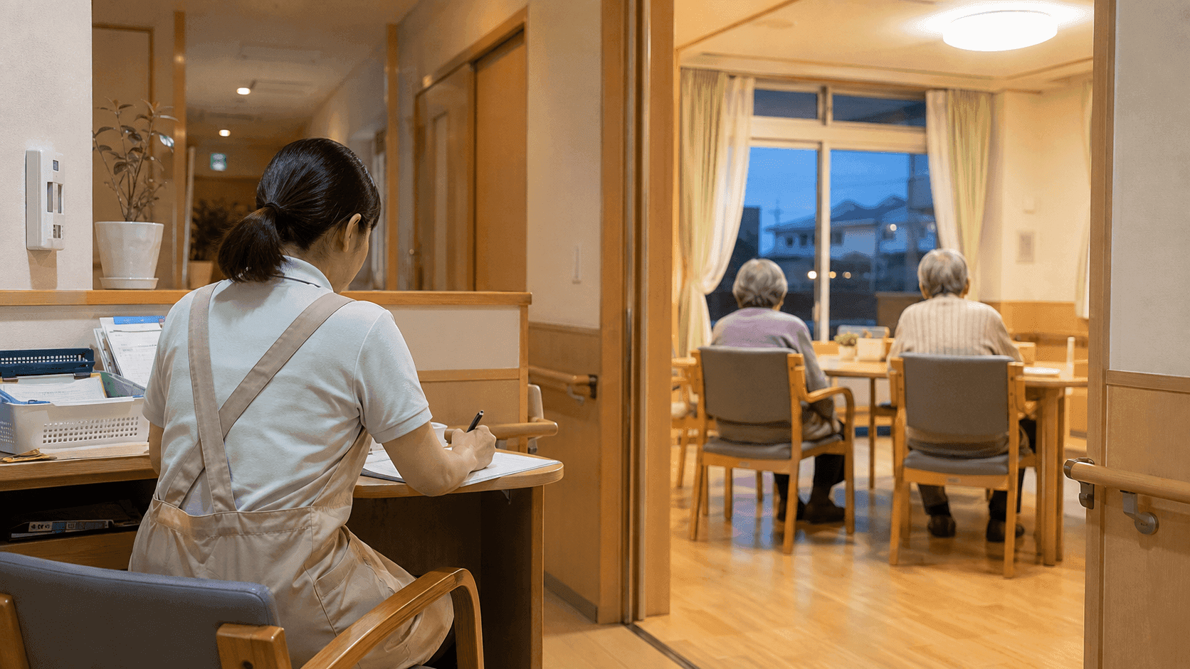 介護施設の見守りシステムで介護記録を充実させる、入居者の生活動線を位置記録に残す方法
