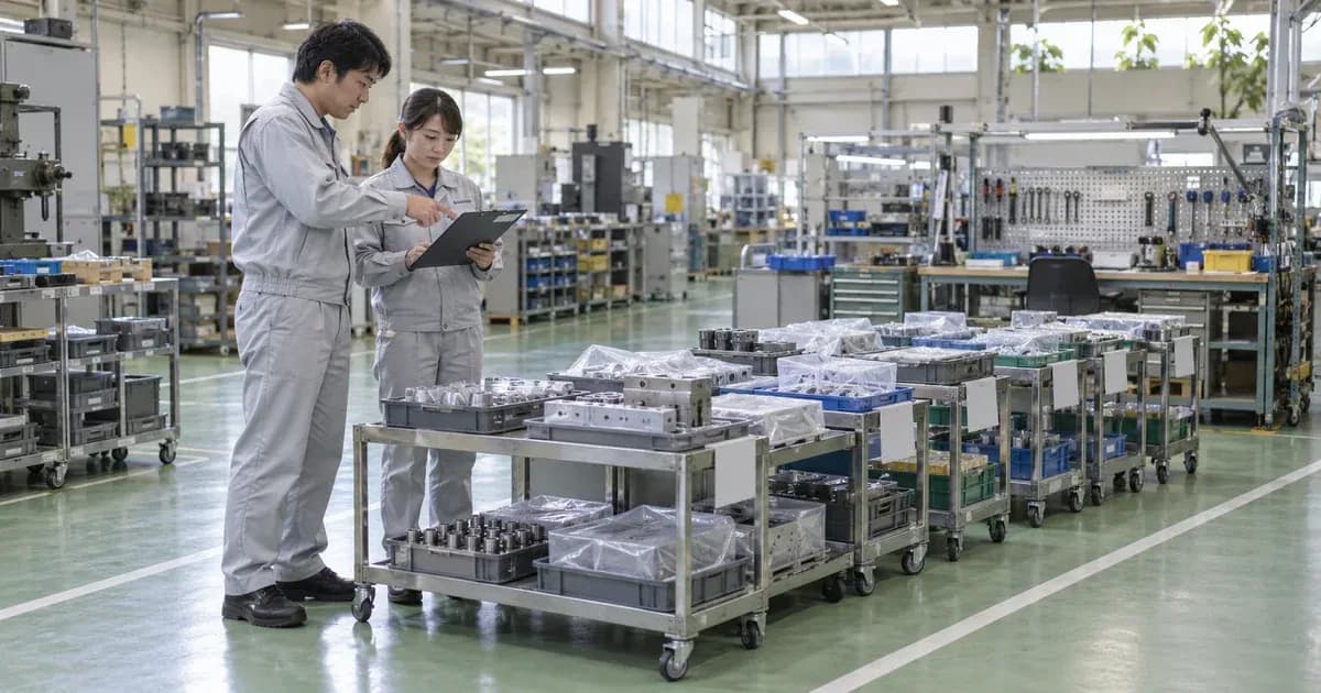 仕掛品は同じ置場にあるのに、待っている理由は違う