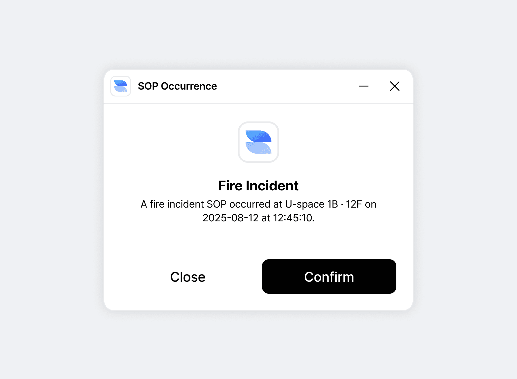 リスク検知時にSOP対応パネルを自動表示
