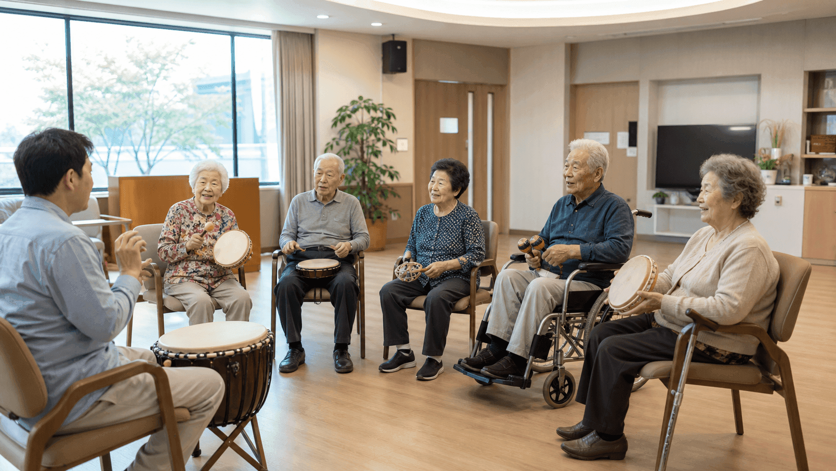 식사와 프로그램 참여 확인